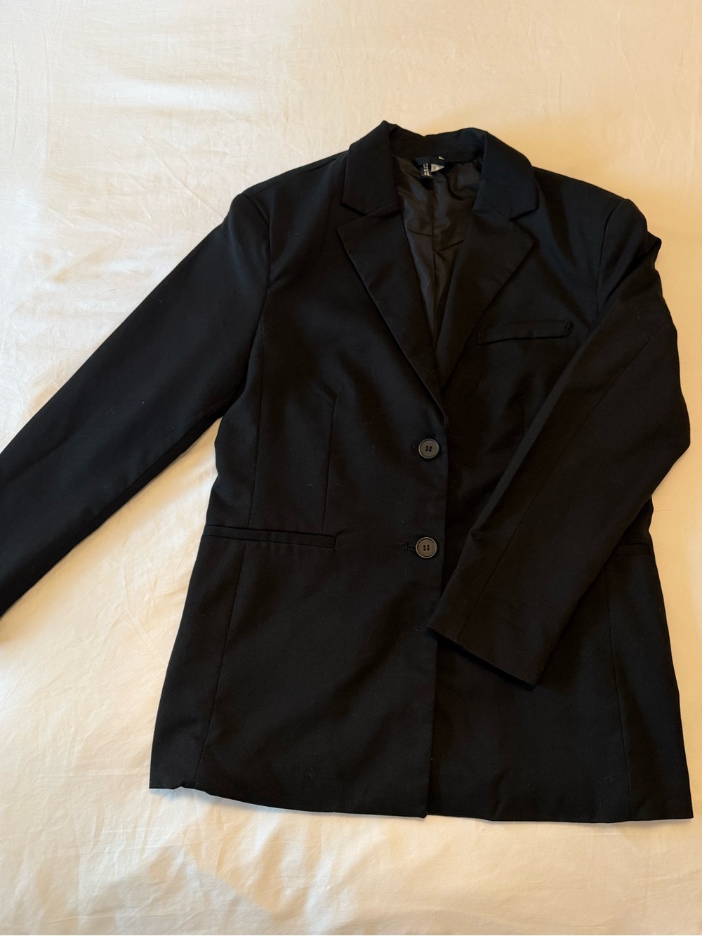 H&M Black Women's Blazer - Tailored Two-Button Jacket